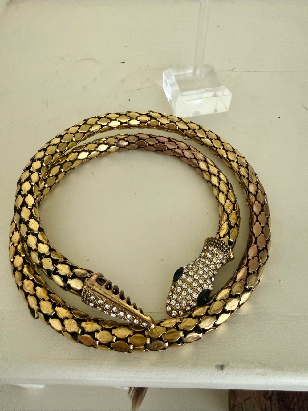 Vintage Snake Coil Upper Arm Bracelet + FREE snake 🐍 earrings *Medusa Costume*